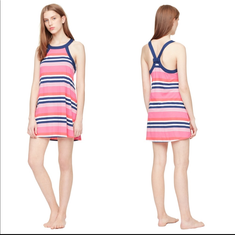 Kate Spade Multi Stripe Chemise Dress Size Large